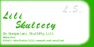 lili skultety business card
